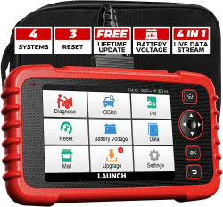 LAUNCH CRP123X OBD2 Auto Diagnosegerät, professioneller Kfz Diagnosegerät für Motorgetriebe, ABS, SRS, mit AutoVIN-Service, WLAN-Updates, mit SAS-Kalibrierung / Gasrückstellung / Ölrückstellung