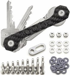 Schlüssel Organizer mit Spezial Befestigungssystem, Key Organizer Carbon - Made in DE Keymasta - Edge - Carbon