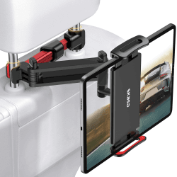 Tablet Halterung Auto,Tablethalterungen Auto - Ausziehbare KFZ Tablet Halter Kopfstütze,Universal 360° DrehungTablet Kopfstützenhalter für iPad,Switch,Sumsung Tab,Smartphone und 4,7-13 Zoll Geräte Red