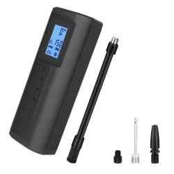 Woowind AP2-P Akku Kompressor, Elektrische Luftpumpe Auto und Fahrradpumpe elektrisch, 150 PSI, Powerbank-Funktion, inkl. Presta, Schrader und Dunlop Adapter für Fahrrad