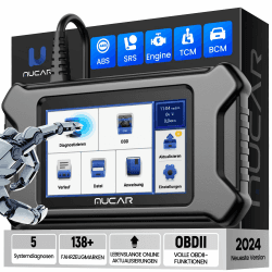 OBD2 Diagnosegerät, 2024 MUCAR CS5 Diagnosegerät Auto Mit Bluetooth, Auto Auslesegerät Mit 5 Systemdiagnosen (Motor/SRS/ABS/BCM/Getriebe), KFZ Auslesegerät, Android 6.0, Kostenlos Aktualisierungen Blau-CS5 PRO