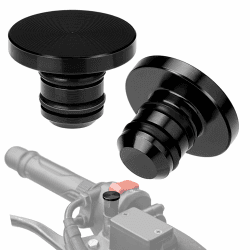 KEMIMOTO Universal M10 Motorrad Spiegel Blindstopfen Schrauben, CNC Aluminium, Motorrad Abdeckkappen für M10 Spiegelgewinde, Gewinde Verkleidungsschrauben, 2 Stücke M10-Typ 1