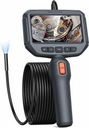 Endoskopkamera mit Licht, DEPSTECH 1080P HD Industrie Endoskop mit 4,3 Zoll IPS Bildschirm, 7mm Inspektionskamera, Rohrkamera, Schlangenkamera, Kanalkamera, Teleskopkamera, IP67 wassdicht, 6 LEDs-3,5m DS360-DE