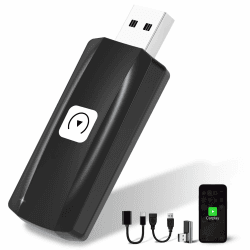 MSXTTLY Wireless Carplay Adapter 2024 U2C Carplay Wireless Dongle Kompatibel mit 2017-2024 Autos mit OEM Carplay und iOS 10+, Schwarz U2C-AIR Carplay Wireless