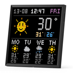 Divoom Pixoo-64 WiFi Pixel Art Display mit einem 64x64 LED Panel, einzigartige Beleuchtungsdekoration mit App-Steuerung