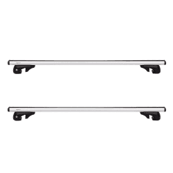 Amazon Basics Dachträger 132.1 cm, für 2 offene Dachrelings mit Abstand 98 bis 116,8 cm, 2-teilig, Schwarz