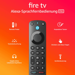 Alexa-Sprachfernbedienung Pro, mit Remote Finder, TV-Steuerungstasten und Tastenbeleuchtung, erfordert ein kompatibles Fire TV-Gerät