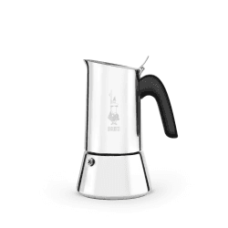 Bialetti - New Venus Induction, Edelstahl Herd Espresso-Kaffeemaschine, Geeignet für Alle Herdarten, 6 Tassen, Aluminium, 235 milliliters Silber 6 tassen New Venus