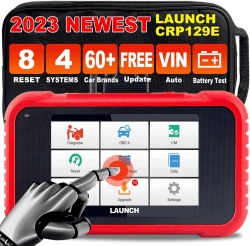 LAUNCH CRP129E obd2 Diagnosegerät Auto,KFZ-Codeleser EOBD Tester für die ABS SRS Motor und Getriebe mit Service Funktionen für DPF,Öl,EPB,SAS,TPMS,BMS und Drosselklappe regulieren,Injektor Codierung
