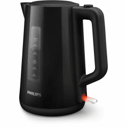 Philips Wasserkocher – 1.7 L Fassungsvermögen mit Kontrollanzeige, Pirouettenbasis, schwarz (HD9318/20) Black