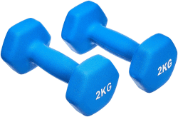 Amazon Basics Neopren Hanteln Gewichte (2er-Sets, 1kg - 5kg Hanteln) 2 Kilogramm Single