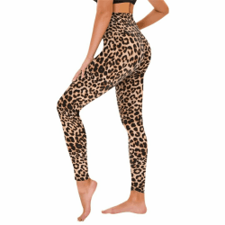 TNNZEET High Waist Leggings Damen Elastische Leggins Weiche Sporthose für Sport Gym S-M A-leopard
