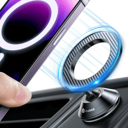andobil [2024 Neu für MagSafe Autohalterung [N55 Pro-Permanentmagnet] handyhalterung Auto Magnet für iPhone [Auto Nano-Klebepad] für handyhalterung Auto für iPhone 15 14 13 Pro Max Alle Phones A-Schwarz