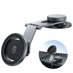 SYNCWIRE Handyhalterung Auto für MagSafe Autohalterung Magnetische Handyhalter Auto Kompatibel mit Alle Auto Armaturenbrett(Einschließlich Tesla Bildschirm)Handyhalterung für iPhone 15 Pro&Alle Handys Schwarzgrau