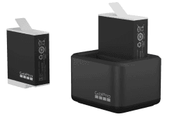 GoPro Dual-Akkuladegerät + 2 Enduro-Akkus (HERO11 Black/HERO10 Black/HERO9 Black) – Offizielles GoPro-Zubehör, ADDBD-211-EU Single