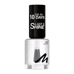 Manhattan Last und Shine Nagellack, Nr.10 Clear, 1er Pack (1 X 8 ml) 010 Clear