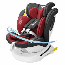 Miophy I-Size 360°drehbar Kindersitz, Gruppe 0+1/2/3, 0-12 Jahre, 40-150 cm, Baby Autositz mit isofix (i-Wein)