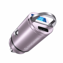 SYNCWIRE 90W Zigarettenanzünder USB C & USB Auto Adapter [PD 45W & QC 45W] Super Mini Metall KFZ Ladegerät USBC Schnellladung Kompatibel mit iPhone 15 14 13 12 Pro Max, Google Pixel 7, Samsung, Lila 90W Lila