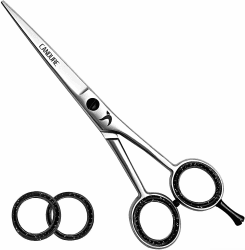 Candure Friseurschere für Professionelle Salons Haarschneideschere -Prämie Schere Haare Schneiden mit Extra Scharfen und Präzisen Schnitten Haarschere für Männer, Frauen und Erwachsene Silber