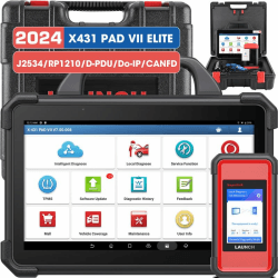 LAUNCH X431 PAD VII, 2023 J2534 Reprogramming OBD2 Diagnosegerät, Topology Map Intelligent Diagnostic Auto Diagnosegerät, Upgrade von X431 PAD3/V+, 60+ Services, bidirektionale Steuerung, FCA SWG