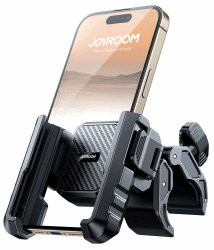 2024 Upgrade Handyhalterung Fahrrad, JOYROOM Handyhalterung Motorrad Vibrationsgedämpft【Hält Bombenfest】1S Schnelle Montage und Demontiert am Fahrrad Lenker, Handyhalter Fahrrad für 4.7"-7" Smartphone Schwarz