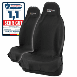 Upgrade4cars 2 wasserdichte Autositzschoner | Auto-Sitzauflage für Sport Arbeit Werkstatt usw. | Autositzbezüge Vordersitze Universal | Schonbezug Fahrersitz 2 x Autositzschoner Polyester