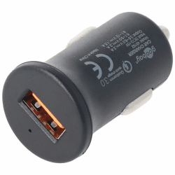 Goobay 45162 Quick Charge USB Port Auto Ladegerät USB Zigarettenanzünder Adapter 12V / 24V Kfz Mini USB Adapter Auto Ladestecker Schnellladegerät 18W 30W (12/24V)