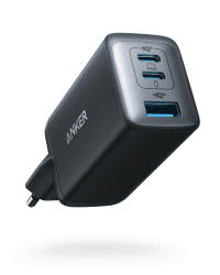 Anker USB C Ladegerät (Nano II 65W) Pod 3-Port PPS Schnellladegerät, Kompaktes USB-C Netzteil für MacBook Pro, iPad Pro, Steam Deck, Galaxy S20, Dell XPS 13, Note 20/10+, iPhone 15, Pixel Black