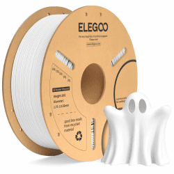 ELEGOO PLA+ Filament 1.75mm Weiß 1KG, Härter und Stärker Filament-3D-Druckmaterialien, Maßgenauigkeit +/-0,02mm, Kompatibel mit den Meisten FDM-Drucker(1KG/Spool, 2.2lbs) 1kg Weiß