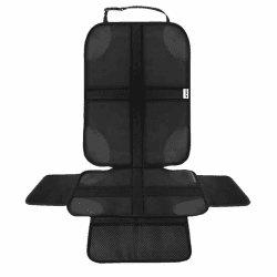 Ezilif Kindersitzunterlage ISOFIX geeignete Sitzschoner Auto Kindersitz, mit Anti-Rutsch Funktion Autositzschoner, Autositzauflage Sitzschutz (Schwarz) 1 Stück