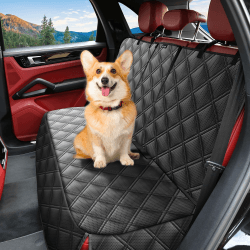 KYG Hundedecke Auto Rückbank, Wasserdicht Abnehmbarer Schutz, Hochwertiger auto Rücksitz Für Hunde, Isofix-kompatibel für die meisten Kleinwagen und Kompakt-SUVs Autositz Schoner Rückbank 128x58x45 cm Komfort-Upgrade
