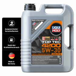 LIQUI MOLY Top Tec 4200 5W-30 New Generation | 5 L | Synthesetechnologie Motoröl | Art.-Nr.: 3707 5 L Motoren Öl