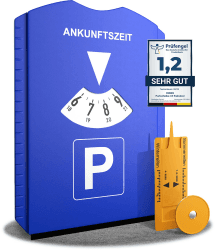 ROBBX® Parkscheibe mit Eiskratzer für Auto und Motorrad | Parkuhr inkl. Reifenprofilmesser und Einkaufswagenchip | Parkscheiben | Parking Disc 1x Parkscheibe