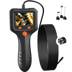 Endoskopkamera mit Licht, Endoskopkamera,1080P HD Inspektionskamera Industrielles Endoskop Kanalkamera Rohrkamera IP67 Wasserdichter, Halbstarres Kabel 11.5FT, 2000mAh Akku(2.4") 04-16.5FT