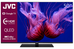JVC Google TV 50 Zoll QLED Fernseher (4K UHD Smart TV, HDR Dolby Vision, Dolby Atmos, Triple-Tuner) LT-50VGQ8255 4K QLED Google 50 Zoll