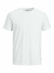 JACK & JONES Male T-shirt Einfarbig Rundhals T-shirt L Weiß