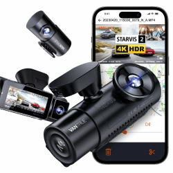 VANTRUE N4 Pro 5G WiFi Dashcam Auto 4K+ 1080P+ 1080P/ 3 HDR, STARVIS 2 Dash Cam Privatsphäre-Modi und Puffer Parküberwachung Auto Kamera IR Sternenlicht-Nachtsicht, Sprachbefehl, GPS, 2.45” Max 512GB