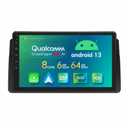 Eonon Android 13 Autoradio mit 9" Touchscreen GPS-Navi 2Din Radio für BMW 3er E46 1999-2005 Wireless Carplay Android Auto Autoradio Display Bluetooth 5.0 6+64GB E46A12S Android 12, 8-Core