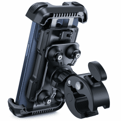 Lamicall Motorrad Handyhalterung, Handyhalter Fahrrad - [2024 Doppelt Vibrationsgedämpft] Handy Motorradhalterung, 360° Drehbar Lenker Halter für iPhone 15 14 13 12 Pro Max, Samsung, Smartphone Schwarz