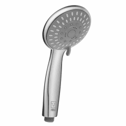 H&S Universal Duschkopf mit Hohem Wasserdruck - Duschbrause mit 5 Verstellbaren Modi - Leistungsstarke verchromte Regendusche in Groß - Handbrause für Badinstallationen Chrome