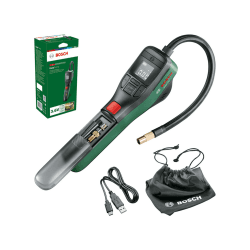 Bosch elektrische Fahrradpumpe / Luftpumpe / Mini Kompressor EasyPump (3,0 Ah Akku, 3,6 Volt, Autostop-Funktion, 150 PSI, 10,3 bar, LED, über USB-C® wiederaufladbar, im Karton) EasyPump incl. Akku
