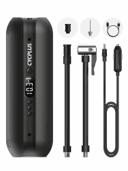 CYCPLUS Luftpumpe,12V DC/AC 2-in-1,Max I50PSI Automatische Abschaltung Elektrischer Kompressor Tragbar Fahrradpumpe Mini Reifenpumpe für alle Fahrräder Motorräder und Autos