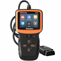PASUIDU OBD2 Diagnosegerät, OBDII/EOBD Diagnose Fehlerspeicher Auslesen, KFZ Auslesegerät Auto for Fahrzeuge Nach 2000, Fehlerauslesegerät mit Alle OBDII Funktionen V317