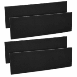 kwmobile 4X Auto Türkantenschutz Wandschutz - 40x12x1,5cm - Autotür Schutz Garage Set selbstklebend - Garagenwand Türkantenschoner in Schwarz