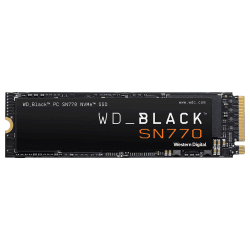 WD_BLACK SN770 NVMe SSD 1 TB (High-Performance Gaming SSD, PCIe Gen4, M.2 2280, Lesen 5.150 MB/s, Schreiben 4.900 MB/s) Schwarz 1TB M.2 2280