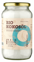 Bio Kokosöl CocoNativo - 1000mL (1L) - Bio Kokosfett, Kokosnussöl, Premium, Nativ, Kaltgepresst, Rohkostqualität, Rein (1000ml) - zum Kochen, Braten und Backen, für Haare und Haut Kokosnuss 1 l (1er Pack)