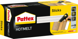 Pattex Hotmelt Sticks zum Nachfüllen, Klebesticks für die Heißklebepistole mit extrem hoher Transparenz, zum Basteln, Dekorieren und Reparieren, 50 Stück 50 Sticks Sticks Single
