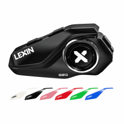 LEXIN G2 Motorrad Bluetooth Headset, Helm Kommunikationssystem für 2 bis zu 6 Personen in Reichweite von 1000m, Wasserdicht Freisprecheinrichtung mit FM Radio G2 G2 Einzelpack