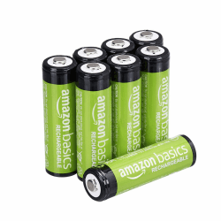 Amazon Basics AA-Batterien, wiederaufladbar, vorgeladen, NiMh, 8 Stück (Aussehen kann variieren) 8 Stück AA