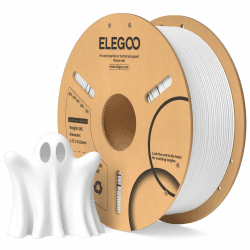ELEGOO PLA Filament 1.75mm Weiß 1KG, 3D Drucker Filament Maßgenauigkeit +/- 0,02 mm, 1kg Pappspule (2.2lbs) Filament-3D-Druckmaterialien Passt für die meisten FDM 3D-Drucker 1kg Weiß